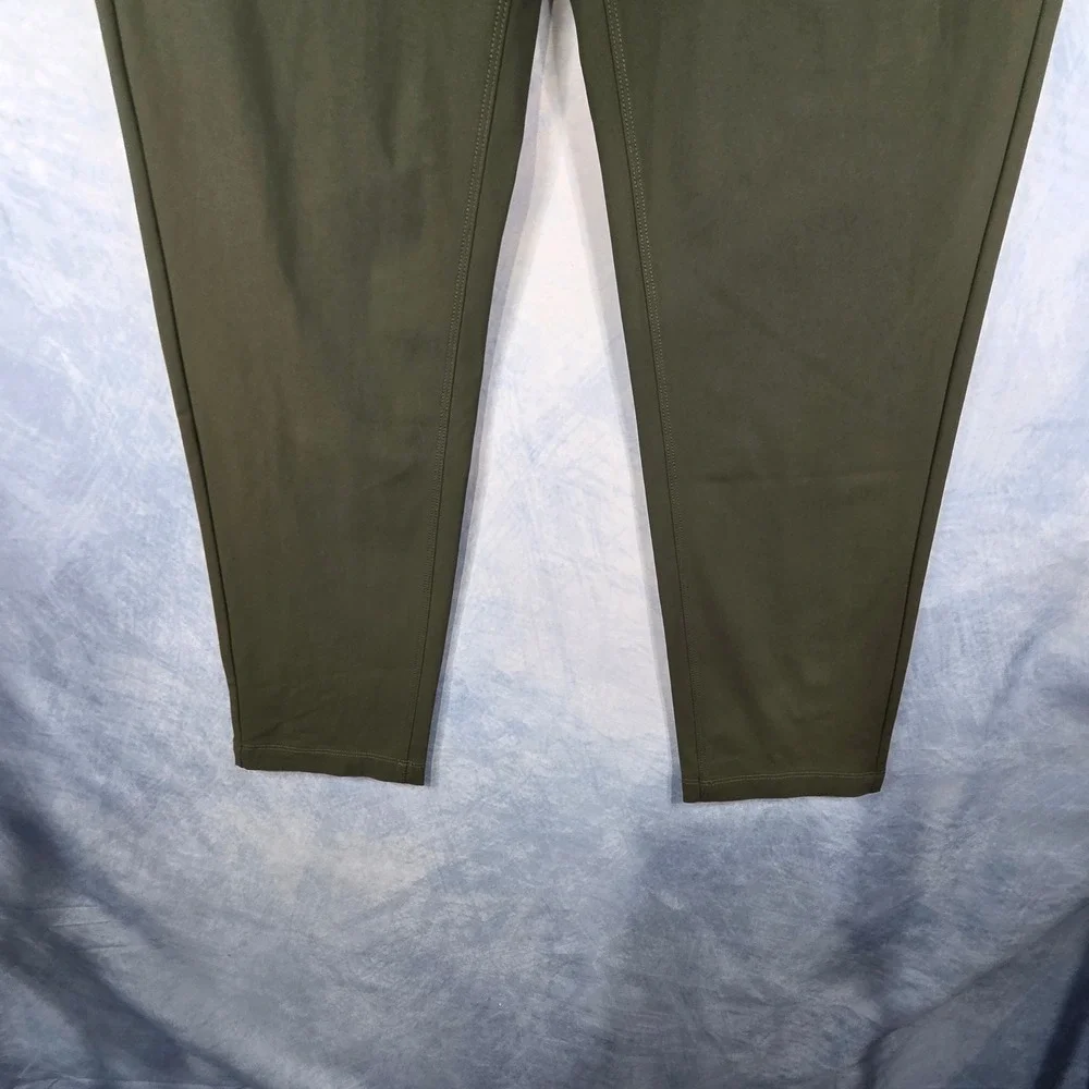 Fabletics Mens The Only Pant Olive Green Technical 5-Pocket Trousers 37x27.5